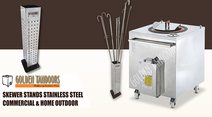 restaurant tandoor skewers stand