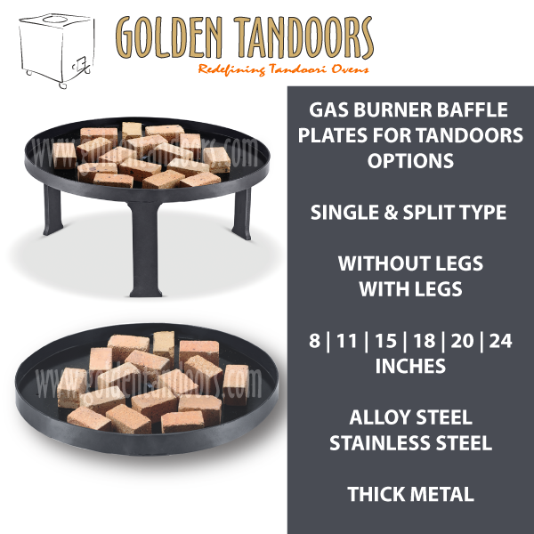 burner baffle plate for tandoor