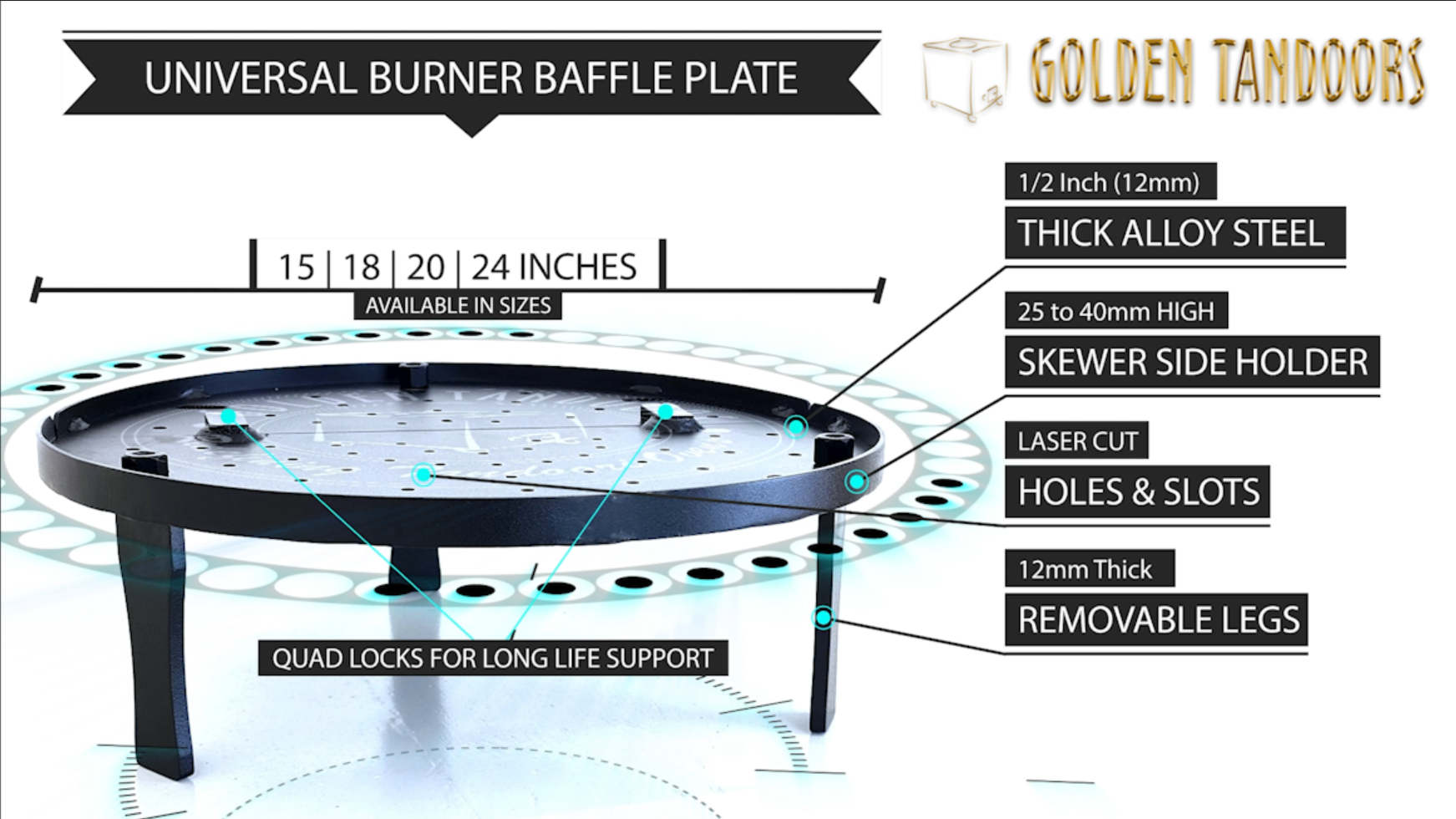 Burner Baffle Plate Tandoor Gas Universal