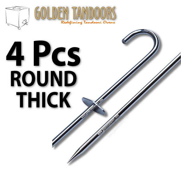 Thick round skewers tandoor oven